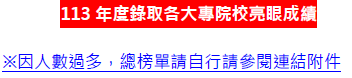 113榜單
